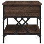 Oak brown metal engineered wood coffee table 70x50x50 cm by , Coffee table - Ref: Foro24-845355, Price: 71,35 €, Discount: %