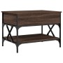 Oak brown metal engineered wood coffee table 70x50x50 cm by , Coffee table - Ref: Foro24-845355, Price: 71,35 €, Discount: %