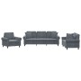 3-piece dark gray velvet sofa set with cushions by , Sofas - Ref: Foro24-3202191, Price: 758,52 €, Discount: %