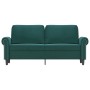 Dunkelgrünes 2-Sitzer-Sofa aus Samt, 140 cm von , Sofas - Ref: Foro24-359531, Preis: 238,99 €, Rabatt: %