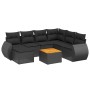 8-piece garden sofa set with black synthetic rattan cushions by , Garden sets - Ref: Foro24-3257448, Price: 505,49 €, Discoun...