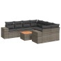 Garden furniture set 9 pieces and gray synthetic rattan cushions by , Garden sets - Ref: Foro24-3257705, Price: 627,29 €, Dis...