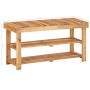 Zapatero de madera maciza de acacia 90x32x46 cm de vidaXL, Zapateros y organizadores de calzado - Ref: Foro24-45931, Precio: ...