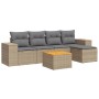 Garden sofa set with 6-piece synthetic rattan beige cushions by , Garden sets - Ref: Foro24-3257753, Price: 454,94 €, Discoun...