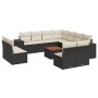 Set Gartensofas 12 Stück Kissen synthetisches Rattan schwarz von , Gartensets - Ref: Foro24-3257834, Preis: 749,09 €, Rabatt: %