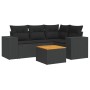 Set de muebles de jardín 5 pzas y cojines ratán sintético negro de , Conjuntos de jardín - Ref: Foro24-3225425, Precio: 376,2...