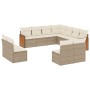 Set de sofás de jardín 11pzas con cojines ratán sintético beige de , Conjuntos de jardín - Ref: Foro24-3260168, Precio: 795,9...