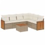 Set sofás de jardín 7 piezas y cojines ratán sintético beige de , Conjuntos de jardín - Ref: Foro24-3260091, Precio: 561,33 €...