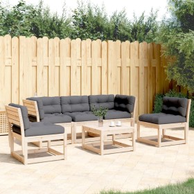 5-piece garden sofa set with solid pine wood and cushions by , Garden sets - Ref: Foro24-3216980, Price: 473,99 €, Discount: %