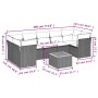 Set aus 8-teiligen Gartensofas und Kissen Kunstrattan schwarz von , Gartensets - Ref: Foro24-3223508, Preis: 521,87 €, Rabatt: %