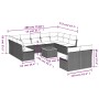 Set Gartensofas 12 Stück Kissen synthetisches Rattan schwarz von , Gartensets - Ref: Foro24-3223886, Preis: 653,23 €, Rabatt: %