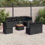 Set aus 8-teiligen Gartensofas und Kissen Kunstrattan schwarz von , Gartensets - Ref: Foro24-3224158, Preis: 500,23 €, Rabatt: %