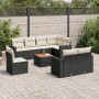 Set aus 8-teiligen Gartensofas und Kissen Kunstrattan schwarz von , Gartensets - Ref: Foro24-3224215, Preis: 587,76 €, Rabatt: %