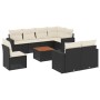 Set aus 8-teiligen Gartensofas und Kissen Kunstrattan schwarz von , Gartensets - Ref: Foro24-3224215, Preis: 587,76 €, Rabatt: %