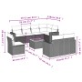 Set aus 8-teiligen Gartensofas und Kissen Kunstrattan schwarz von , Gartensets - Ref: Foro24-3224215, Preis: 587,76 €, Rabatt: %