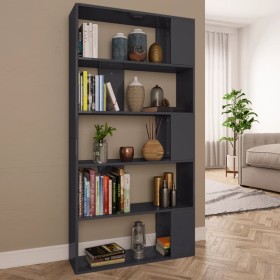 Glossy gray shelving/space divider 80x24x159 cm by vidaXL, Bookcases and shelves - Ref: Foro24-800107, Price: 71,52 €, Discou...