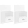 Mesitas de noche de pared 2 unidades blancas de vidaXL, Mesitas de noche - Ref: Foro24-811008, Precio: 93,99 €, Descuento: %