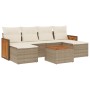 Set sofás de jardín 7 piezas y cojines ratán sintético beige de , Conjuntos de jardín - Ref: Foro24-3260308, Precio: 493,51 €...