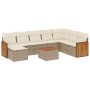 Set de sofás de jardín 9 pzas con cojines ratán sintético beige de , Conjuntos de jardín - Ref: Foro24-3260336, Precio: 639,8...