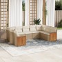 Set de sofás de jardín 9 pzas con cojines ratán sintético beige de , Conjuntos de jardín - Ref: Foro24-3260357, Precio: 763,2...