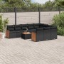 Garden sofa set 11 pieces and black synthetic rattan cushions by , Garden sets - Ref: Foro24-3260424, Price: 666,65 €, Discou...