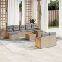 Set Gartensofas mit beigen Kissen 10 Stück synthetisches Rattan von , Gartensets - Ref: Foro24-3260491, Preis: 717,99 €, Raba...