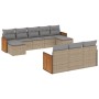 Set Gartensofas mit beigen Kissen 10 Stück synthetisches Rattan von , Gartensets - Ref: Foro24-3260498, Preis: 719,71 €, Raba...