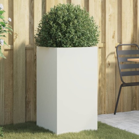 Jardinera de acero laminado en frío blanco 42x38x75 cm de , Maceteros y jardineras - Ref: Foro24-841578, Precio: 86,67 €, Des...