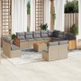 Set Gartensofas mit Kissen 13 Stück synthetisches Rattan beige von , Gartensets - Ref: Foro24-3260561, Preis: 882,66 €, Rabat...