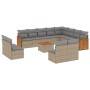 Set Gartensofas mit Kissen 13 Stück synthetisches Rattan beige von , Gartensets - Ref: Foro24-3260561, Preis: 882,66 €, Rabat...