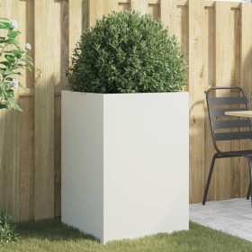 Cold-rolled white steel planter 52x48x75 cm by , Pots and planters - Ref: Foro24-841584, Price: 115,37 €, Discount: %