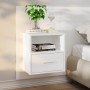 Wall bedside tables 2 white units by vidaXL, Nightstands - Ref: Foro24-811008, Price: 92,49 €, Discount: %