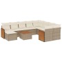 Set de sofás de jardín 11pzas con cojines ratán sintético beige de , Conjuntos de jardín - Ref: Foro24-3260644, Precio: 893,3...