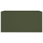 Cold-rolled steel planter in olive green, 62x30x29 cm by , Pots and planters - Ref: Foro24-841592, Price: 50,57 €, Discount: %