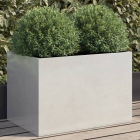 Jardinera de acero inoxidable plateado 62x40x39 cm de , Maceteros y jardineras - Ref: Foro24-841599, Precio: 56,07 €, Descuen...