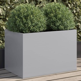 Silver galvanized steel planter 62x40x39 cm by , Pots and planters - Ref: Foro24-841600, Price: 75,99 €, Discount: %