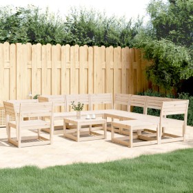 8-piece solid pine wood garden furniture set by , Garden sets - Ref: Foro24-3216940, Price: 546,71 €, Discount: %