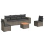 7-piece garden sofa set with gray PE rattan cushions by , Garden sets - Ref: Foro24-3257726, Price: 452,95 €, Discount: %