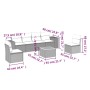 7-piece garden sofa set with gray PE rattan cushions by , Garden sets - Ref: Foro24-3257726, Price: 452,95 €, Discount: %