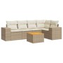 Set Gartensofas mit Kissen 6 Stück synthetisches Rattan beige von , Gartensets - Ref: Foro24-3257766, Preis: 551,37 €, Rabatt: %