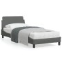 Estructura de cama con cabecero de tela gris oscuro 90x200 cm de , Camas y somieres - Ref: Foro24-373106, Precio: 107,68 €, D...