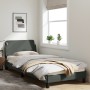 Estructura de cama con cabecero de tela gris oscuro 90x200 cm de , Camas y somieres - Ref: Foro24-373106, Precio: 107,81 €, D...