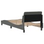 Estructura de cama con cabecero de tela gris oscuro 90x200 cm de , Camas y somieres - Ref: Foro24-373106, Precio: 107,81 €, D...