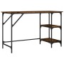 Escritorio metal y madera ingeniería roble ahumado 120x50x75 cm de , Escritorios - Ref: Foro24-845323, Precio: 65,57 €, Descu...