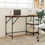 Metal and wood smoked oak engineering desk 120x50x75 cm by , Desks - Ref: Foro24-845323, Price: 67,93 €, Discount: %