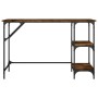 Escritorio metal y madera ingeniería roble ahumado 120x50x75 cm de , Escritorios - Ref: Foro24-845323, Precio: 65,57 €, Descu...