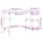 Schreibtisch aus geräucherter Eiche aus Metall und Holztechnik 120x50x75 cm von , Schreibtische - Ref: Foro24-845323, Preis: ...