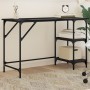 Metal and black engineering wood desk 120x50x75 cm by , Desks - Ref: Foro24-845321, Price: 72,71 €, Discount: %