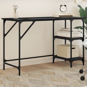 Escritorio de metal y madera de ingeniería negro 120x50x75 cm de , Escritorios - Ref: Foro24-845321, Precio: 70,62 €, Descuen...