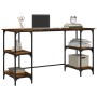 Metal wood engineering smoked oak desktop 140x50x75 cm by , Desks - Ref: Foro24-845328, Price: 84,42 €, Discount: %